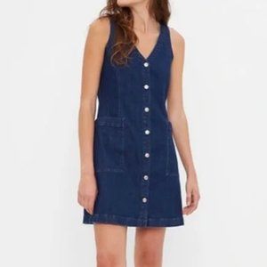 GAP Denim Mini Dress with Washwell in Dark Wash